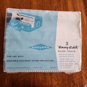 Vintage Sawyer's Easy-Edit Slide Trays (3-Pack) for 36 2x2 Slides - New Old